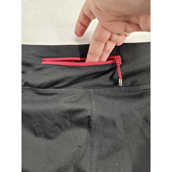 Black and Raspberry Tangerine Capri Athletic wear Sz M - Picture 5 of 8